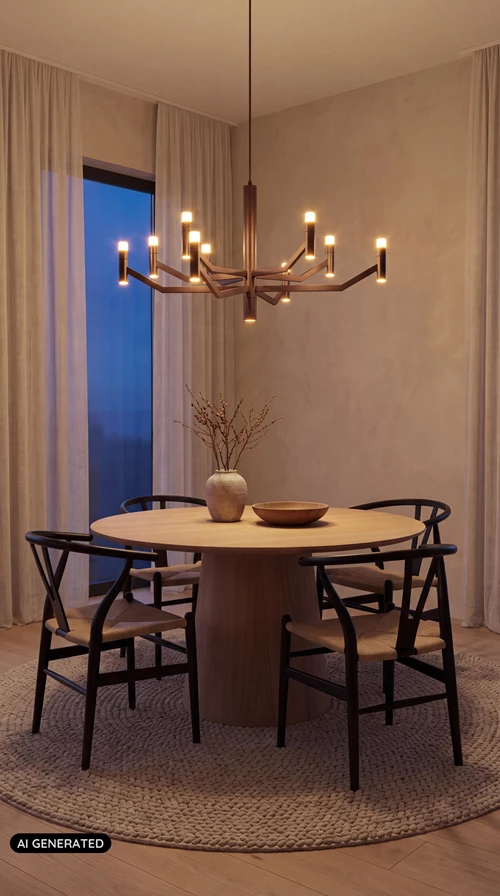 Lucide WELLINGTON - Pendant light - Ø 80 cm - LED Dim. - G9 - 2700K - Coffee - Vibes - AI 1